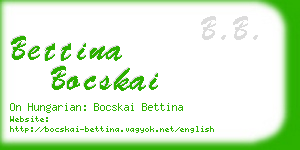 bettina bocskai business card